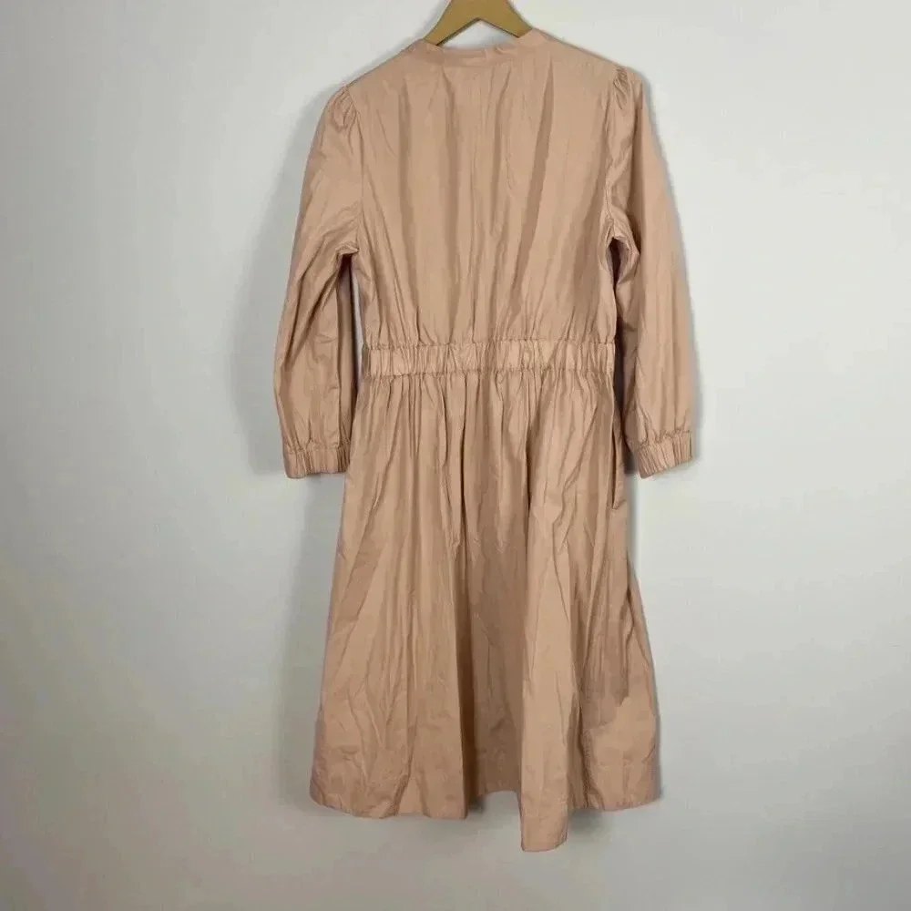 J. Crew Cinched Waist Poplin Dress